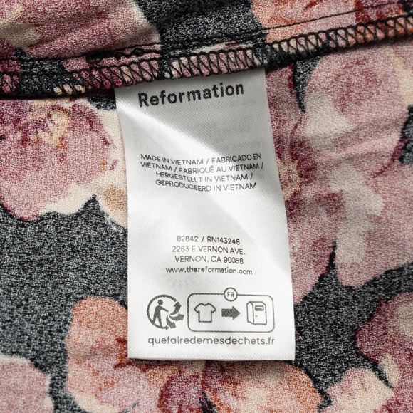 Reformation - Joelle Floral Tie Neck Button-Up Top - Picture 10 of 10